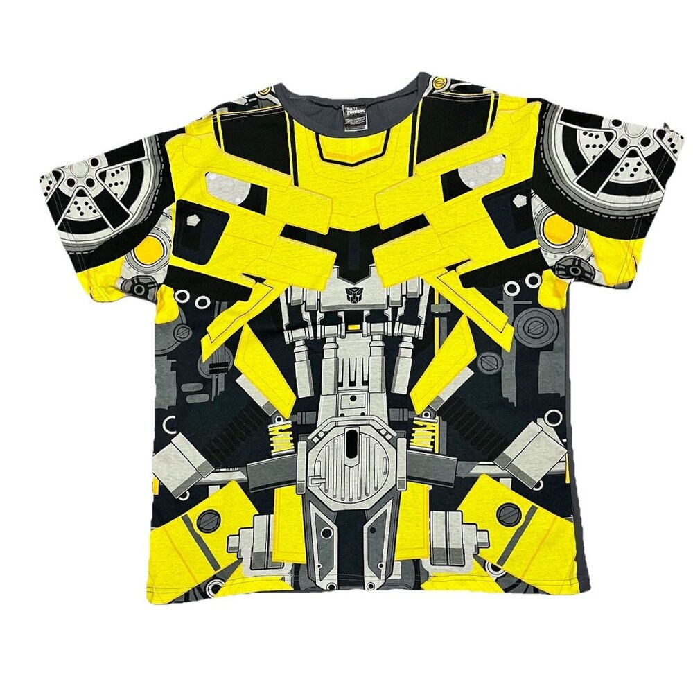 Transformers Hasbro 2011 Bumblebee All Over Print T Shirt Men's L/XL